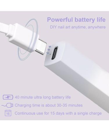 Mini UV Lamps for Gel Nails Protect Skin Gel LED Nail Lamp Rechargeable USB UV Light Flash Cure Nail Dryer Curing Gel Polishes Nail Glue Stickers Glitter Nail Art with Nail Art Pen Gift for Women - Buy Online on GoSupps.com