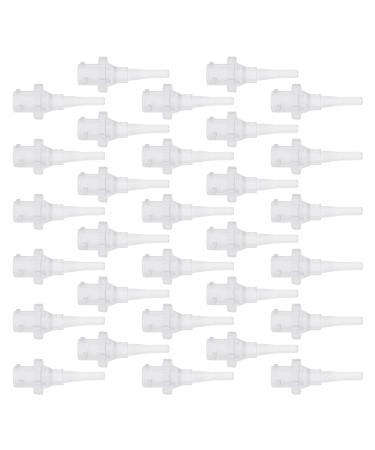Anneome Disposable Ear Washer Nozzles 30Pcs Replacement Conical PP Earwax Cleaner Nozzle Tips for Ear Irrigation Bottle Safe Earwax Removal Tool