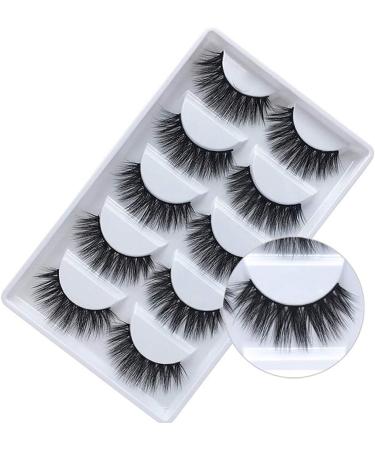 5 Pairs 3D False Eyelashes Faux Mink Fake Eyelashes Handmade Thick Nature Fluffy Long Lashes Reusable for Makeup - Buy Online on GoSupps.com