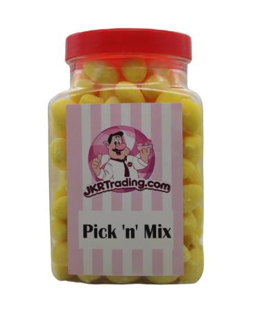 Large Sweet Jar Full Of Traditional Unwrapped Lemon Sherbets