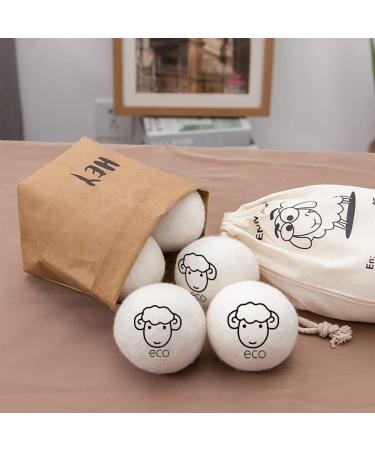6-Pack Wool Dryer Balls - Reusable Laundry Balls for Natural Fabric Softening and Wrinkle Release - Organic Eco-Friendly Dryer Balls for Pet Hair Removal - Drying Ball Alternative to Dryer Sheets - Buy Online on GoSupps.com