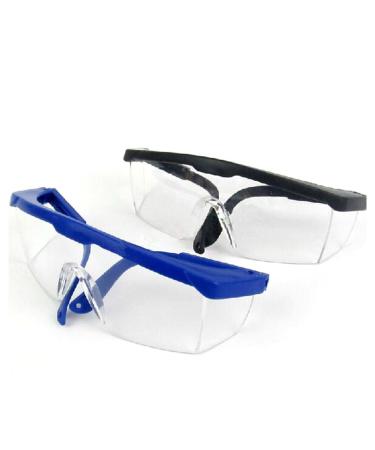 Yalulu 2 Pair Black Blue Safety Protection Glasses Safety Eyewear for Shooting, Gun Range, Airsoft, Nerf Guns, Racquetball, Water Balloon Fight