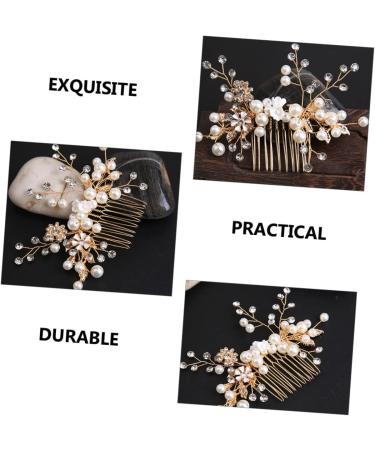 minkissy Pearl Comb Hair Combs for Women Accessories Wedding Hair Accessories for Brides Gold Hair Flower Girl Hair Accessories Girls Hair Accessory The Flowers Pearl Bridesmaid Headband - Buy Online on GoSupps.com