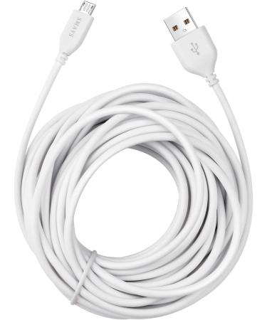 13ft White Micro USB Charger Cable for Motorola/Owlet Infant Optics Baby Monitor - Replacement Charging Cord - Buy Online on GoSupps.com