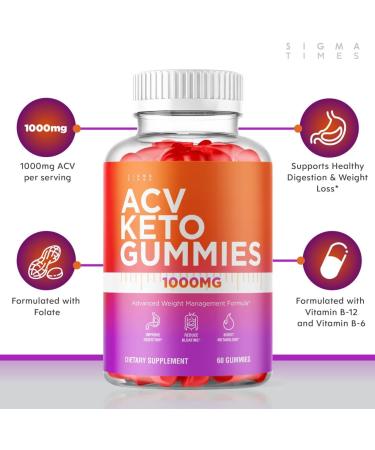 ACV Keto Gummies - Advanced Plus Formula with Apple Cider Vinegar (60 Gummies) - Buy Online on GoSupps.com