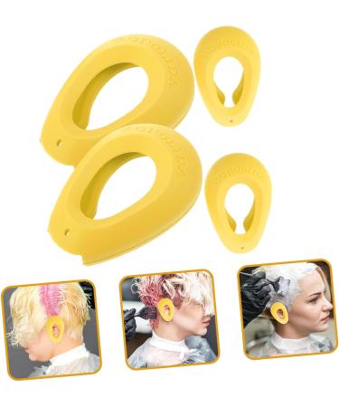 MAGICLULU 2 Pairs Ear Caps for Styling Reusable Ear Covers for Hair Dye Heat Protection Hairdressing Ear Caps Hair Dryer Ear Cover Unisex Muffs Bedpan Pregnant Woman Water Proof 7.5x5cm Yellow - Buy Online on GoSupps.com