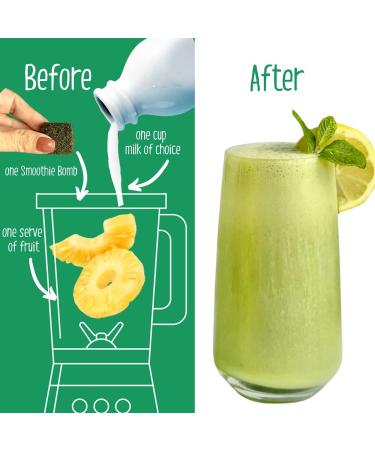 Smoothie Bombs Blender Boosters -Super Greens Mix  Matcha  Spirulina Organic Superfoods ingredients  Gluten-Free  Vegan  5 Bombs Per Tube - Buy Online on GoSupps.com