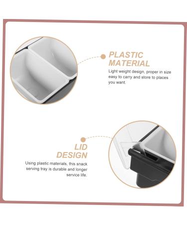 Alipis Box Dog Fruit Box Food Tray Sectional Food Serving Containers Dry Fruit Container Dried Fruit Plate 49.5X15.5X9CM Black - Buy Online on GoSupps.com