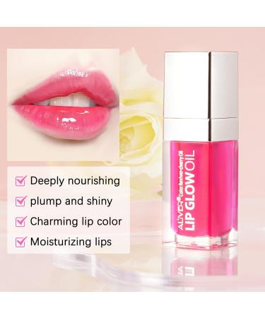 SBHEANGBA Moisturizing Lip Oil No-Sticky Gloss Tinted Balm Care Long Lasting Clear Liquid Lipsticks Plump Glow Oil For Dry Lip's Hydrating And Nourishing Pink Pack of 1 - Buy Online on GoSupps.com
