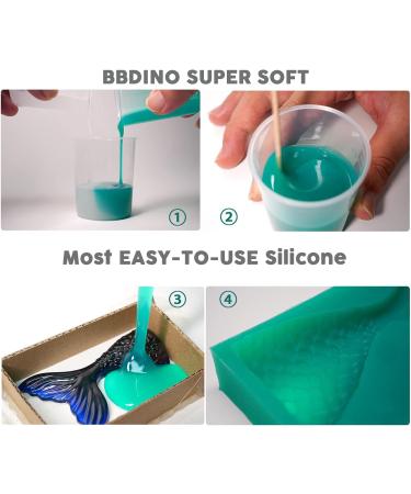BBDINO Super Elastic Silicone Mold Making Kit - 21.16 oz Liquid Silicone Rubber Mold for 3D Casting| Food Molds - Jade Green - Buy Online on GoSupps.com