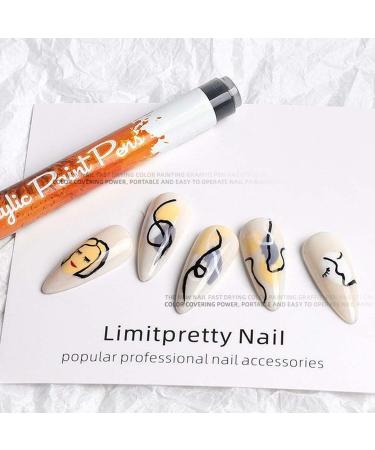 Waterproof Nail Art Malstift Set | 4PC Gel Nail Polish Graffiti Pen for 3D DIY Designs - Buy Online on GoSupps.com