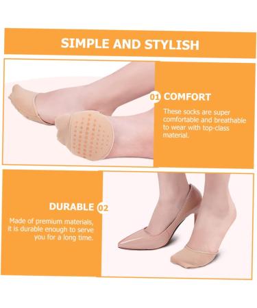 FRCOLOR 8 Pairs Forefoot Socks Toe Tip Socks for Women Boots for Women with Heel High Heel Sandals for Women Toe Topper Socks Half Toe Socks High Heel Sponge Summer - Buy Online on GoSupps.com