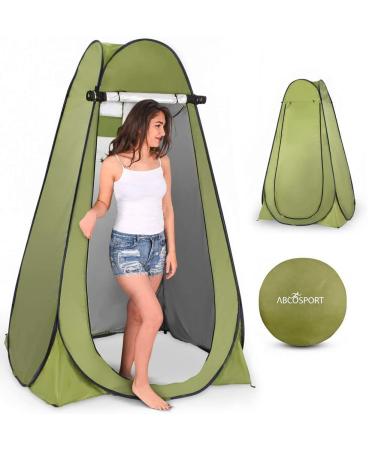 Pop Up Privacy Tent Instant Portable Outdoor Shower Tent, Camp Toilet, Changing Room, Rain Shelter with Window for Camping and Beach Easy Set Up, Foldable with Carry Bag Lightweight and Sturdy