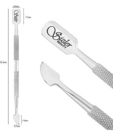 Professional Stainless Steel Dual Head Cuticle Pusher Tool UV Gel Polish Soak Off Remover Tool Nail Art Cuticle Trimmer Double-ended Stainless-Steel Manicure Tool By Sizler Beauty - Buy Online on GoSupps.com