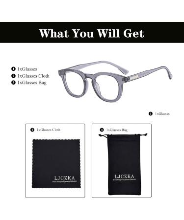 LJCZKA Blue Light Blocking Glasses for Men & Women - Retro Small Round Frame Eyeglasses for Anti Eyestrain - Clear Frame Style - Buy Online on GoSupps.com