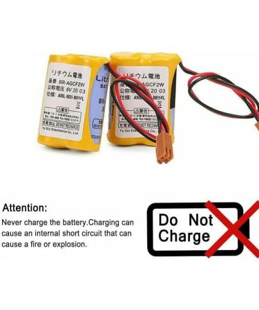 2PCS BR-AGCF2W 2200mAH 6V Battery Replacement for FANUC Controls - A98L-0031-0011 - International Shipping Available - Buy Online on GoSupps.com