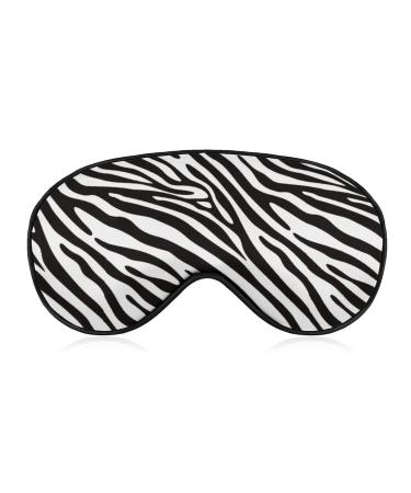 Black and White Zebra Sleep Mask for Women Adjustable Sleeping Eye Shades Cover with Elastic Strap