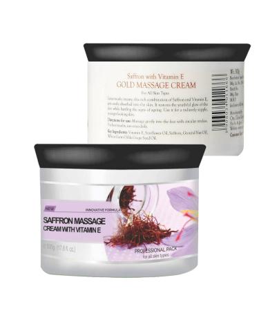 Saffron with Vitamin E Gold Massage Cream 500G | Revitalize & Nourish Your Skin - International Shipping Available - Buy Online on GoSupps.com