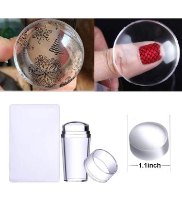 French Nail Stamper Set - Clear Silicone Stamping Jelly with Scraper for DIY Nail Art - Transparent, No Misplacement - Nail Manicure Kit - Buy Online on GoSupps.com