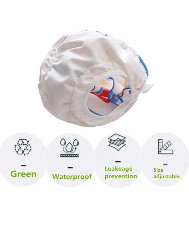 Reusable Baby Swimming Trousers | Adorable Girls Swimming Diaper 0-4 Years - Small Gray Flowers | XL Size for Toddlers - Buy Online on GoSupps.com