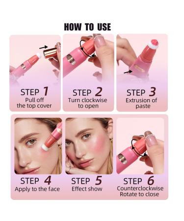 Pakivs 3 Colors Blush Beauty Wand - Long-Wearing Cream Liquid Blush - Buy Online on GoSupps.com