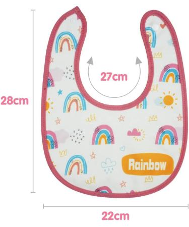 Vicloon Baby Bandana Dribble Bibs 7pcs - Teething Bibs for Boys and Girls | Soft & Absorbent Infant Bibs | Unisex Pink-white - Buy Online on GoSupps.com