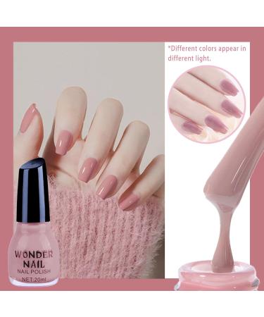Nail Polish Nude Pink Quick Dry & Long Lasting Nail Varnish Neutral Nail Polish Non-Toxic Water Based Formula Natural Nail Polish for DIY Nail Art Gift 20ml 02 - Buy Online on GoSupps.com