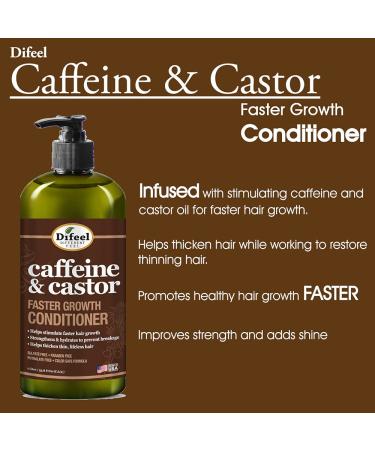 Difeel Caffeine & Castor Shampoo & Conditioner Set - 2PC for Faster Hair Growth | 33.8 oz | International Shipping Available - Buy Online on GoSupps.com