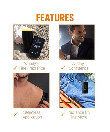Woody's Fragrance Stick Solid Perfume for Men 0.5 Ounce 2-Pack 0.8 Ounce (Pack of 1) - Buy Online on GoSupps.com