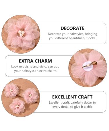 3-Piece Pearl Hairpin Set | Fabric Barrettes for Girls | Pink Hair Accessories - Shop Internationally - Buy Online on GoSupps.com