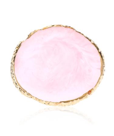 Abeillo Resin Nail Art Pallet Manicure Painted Palette Gold Edge Nail Polish Palette Nail Art Makeup Palette Display Box Nail DIY Accessories Pink