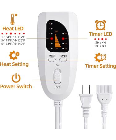 Shop Lanmou Electrical Foot Warmer - 6 Temperature Levels Soft Lining Overheating Protection | International Shipping Available - Buy Online on GoSupps.com