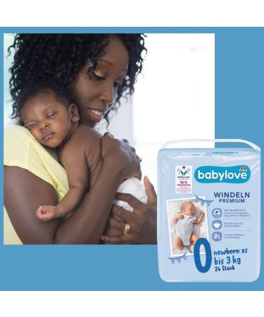 Babylove Premium Extra Soft Diapers XS for Newborns (Up to 3kg) - 24 Pack - Buy Online on GoSupps.com