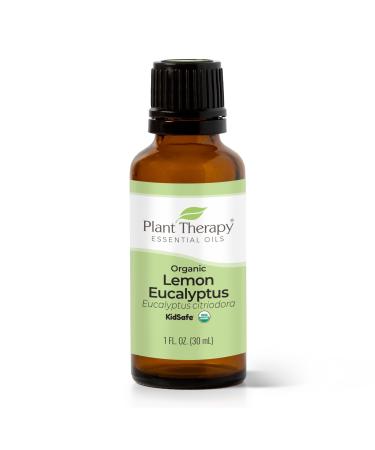 Plant Therapy Organic Lemon Eucalyptus Essential Oil 100% Pure USDA Certified Organic Undiluted Natural Aromatherapy Therapeutic Grade 30 mL (1 oz)