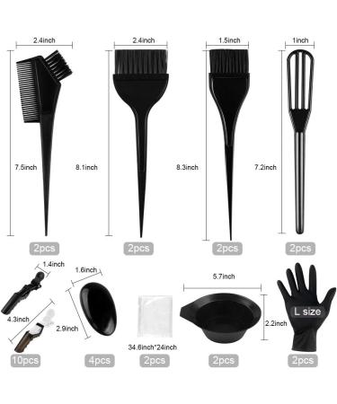 Professional Aipaide 30-Part Hair Color Tool Set - Brushes Gloves & Mixing Spatula for DIY Salon Use - Buy Online on GoSupps.com