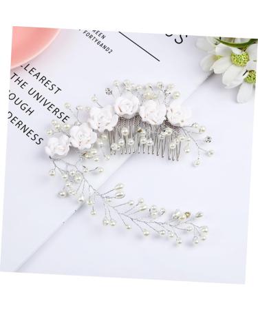 Ipetboom Wedding Rhinestone Wedding Headpiece Hair Combs for Women Rhinestone Bridal Comb Bridal Hairpin Pearl Hair Barrettes Bridal Headpieces for Wedding Tiara Bride Accessories Sweet - Buy Online on GoSupps.com