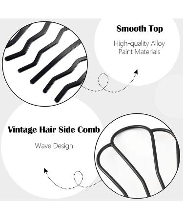 4 Pcs Metal Hair Fork Clip Set for Updo Bun - Black Hair Side Combs & Pin Stick - Women's Hair Styling Tool - Buy Online on GoSupps.com