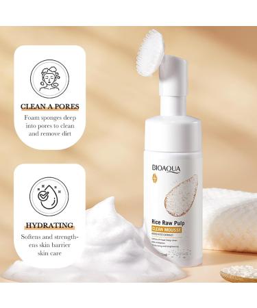 Generic Rice Cleansing Mousse Day and Night Face Wash Oily Skin Facial Cleansing Pore Cleaner Hydrating Gel Cleanser Rice Water Cleanser Natural Hydrating Face Wash for Skin Care - Buy Online on GoSupps.com