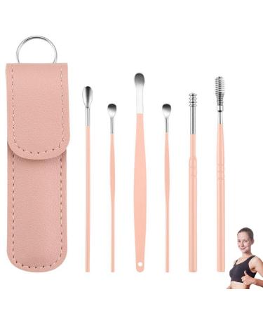 Pleteffect Ear Cleaner The Most Professional Ear Cleaning Master in 2024 Earwax Cleaner Tool Set 6pcs Innovative Spring Earwax Cleaner Tool Set Portable Ear Cleaning Kit (One Size Pink) One Size Pink