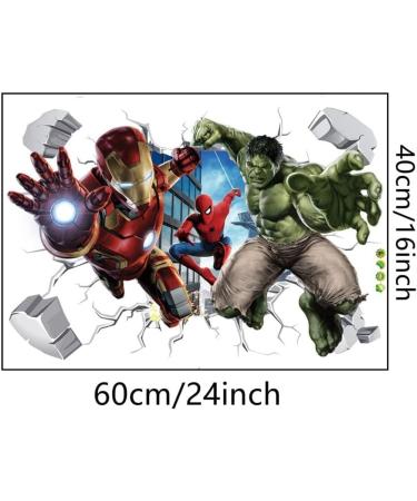 Hulk 3D Wall Stickers - Avengers Robot Breaking Wall Decals for Bedrooms - Wall Art Decor - Buy Online on GoSupps.com