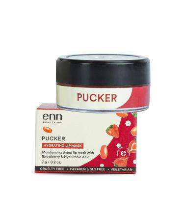 EN Pucker Hydrating Overnight Lip Mask - Tinted Lip Balm for Men & Women Ultra-Hydrating Formula with Honey Hyaluronic Acid & Shea Butter for Dry Chapped Lips - 7 gm - Buy Online on GoSupps.com