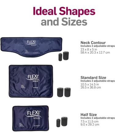 FlexiKold Gel Ice Pack w/Straps - Large 10.5 x 14.5 - Cold Therapy for Pain and Injuries - 6300 COLD-STRAP by NatraCure - Buy Online on GoSupps.com
