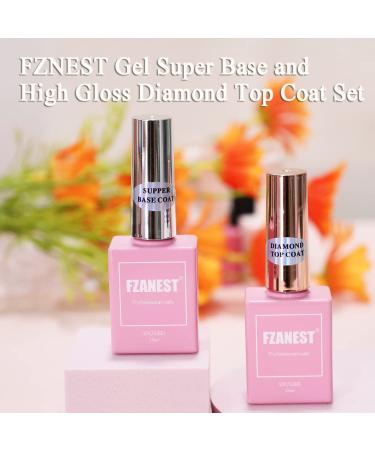 FZANEST Gel Base and Top Coat Set - Triple Long Lasting Base Gel Kit for Ultra Shine Diamond Finish Nail Polish - Buy Online on GoSupps.com