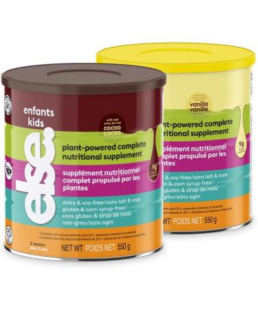Else Kids Nutritional Shake Mix - Plant Based Dairy Free Toddler Nutritional Drink Powder for Ages 2-12 (700g 2-Pack) - Kids Protein Powder w/ 8-Pack Kids Nutritional Shake Ready to Drink - Buy Online on GoSupps.com