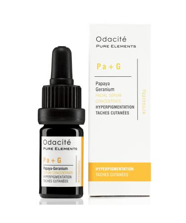 Odacit  Brightening Serum Concentrate with Papaya + Geranium for Hyperpigmentation and Glow  Anti-Aging & Dullness - Helps Reduce Look of Dark Spots & Uneven Skin Tone - .17 Fl. Oz