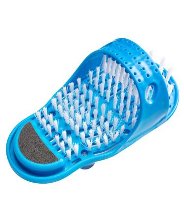 meidong Foot Scrubber, Foot Scrub Massager Cleaner Dead Skin Remover for Shower Floor with Suction Cups (1PCS Blue)