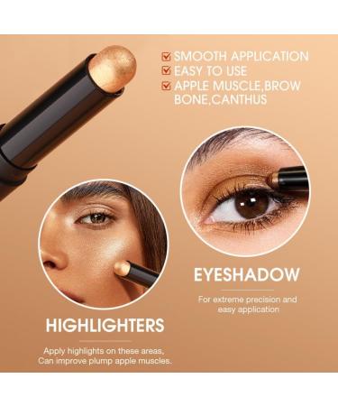 Soft Creamy Matte Shimmer Eyeshadow Stick Set (#14) | Waterproof & Long-Lasting | Pigmented Eye Shadow Pencil Crayon for Highlighting | Classy Shiny Finish - Buy Online on GoSupps.com