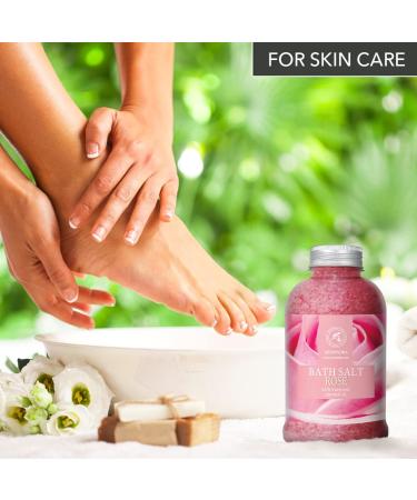 Rose Bath Salts 21.16 Oz - Natural Rosewood Oil & Rose Extract for Relaxation, Sleep, Beauty | Spa-Grade Aromatherapy Bath Salts (600g) - Buy Online on GoSupps.com