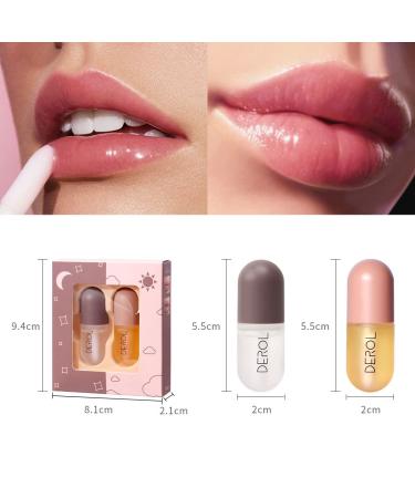 DEROL Lip Plumper Set - Natural Plumping & Moisturizing Serum for Increased Lip Elasticity - 2PCS - Buy Online on GoSupps.com