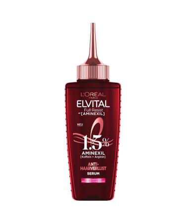 L'Or al Paris Elvital Serum against hair loss due to hair breakage for weak brittle hair with 1.5% aminexil caffeine and arginine full resist anti-hair loss hair fluid 1 x 102 ml 102 ml (1 Pack) - Buy Online on GoSupps.com